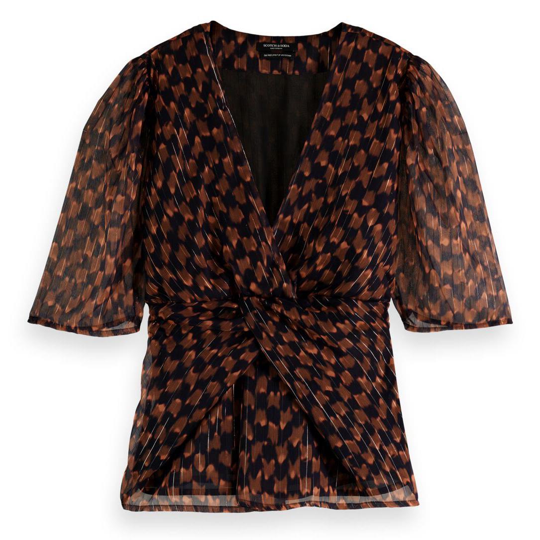 Scotch & Soda Knotted Lurex Top